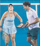  ?? FOTO: GETTY ?? Bencic y Federer. Suiza, en la final