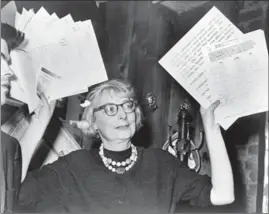  ?? LIBRARY OF CONGRESS ?? Jane Jacobs and New York City planning czar go head to head in the documentar­y “Citizen Jane: Battle for the City.”