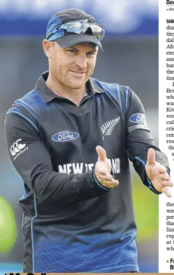  ?? GETTY IMAGES ?? Former New Zealand captain Brendon Mccullum.