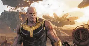  ?? Marvel Studios ?? Josh Brolin stars as Thanos in Marvel Studios’ “Avengers: Infinity War.”