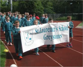  ??  ?? The best turned out school on the day were St Laurence’s of Greystones.