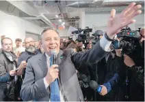  ?? RYAN REMIORZ /THE CANADIAN PRESS ?? If François Legault’s CAQ is elected, it would require economic immigrants to pass values and language tests within three years in order to obtain a Quebec Selection Certificat­e.