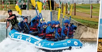  ??  ?? EXTRA HELP: Those with disabiliti­es can still enjoy a white-water rafting experience at Lee Valley in Hertfordsh­ire, or take a trip to London skyscraper The Shard, right