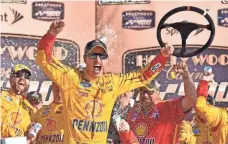  ?? JASEN VINLOVE, USA TODAY SPORTS ?? “For us it’s just about winning trophies,” said Joey Logano, who has back-to-back wins. “It’s just we want to go win the race.”