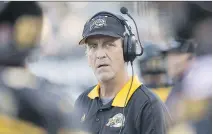  ?? AARON LYNETT/THE CANADIAN PRESS ?? Kent Austin has stepped down as head coach of the Hamilton Tiger-Cats after an 0-8 start to the season.