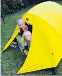  ?? PHOTO: ALLISON BOOTH ?? Garden camping . . . Sisters Carolena (12) and Rita (9) Booth, of Dunedin, thought that since this school holiday is a ‘‘staycation’’, it would be fun to camp out in their back yard.