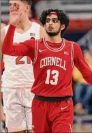  ?? Provided by Cornell athletics ?? Sarju Patel started all 26 games, averaging 9.2 points for Cornell in 2021-22, his one season there.