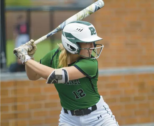  ?? VINCENT D. JOHNSON/DAILY SOUTHTOWN PHOTOS ?? Providence’s Gianna Russo gets ready to swing against Evergreen Park during a nonconfere­nce game in Evergreen Park on Tuesday.