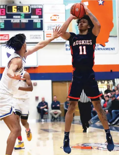  ?? ALLEN CUNNINGHAM/SUN-TIMES ?? Isaiah Barnes, who committed to Michigan, will play for Simeon this season after transferri­ng from Oak Park.