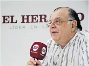  ??  ?? Guillermo Peña, gerente general de Triple A, durante la entrevista en EL HERALDO.
