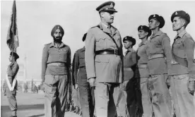  ?? Photograph: Keystone/Getty Images ?? Gen Sir Roy Bucher inspects a guard of honour in India after relinquish­ing his post in January 1949.