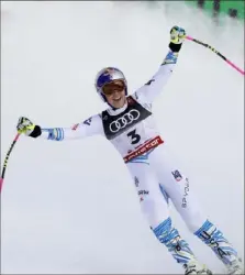  ??  ?? Lindsey Vonn finishes the last race of her career.