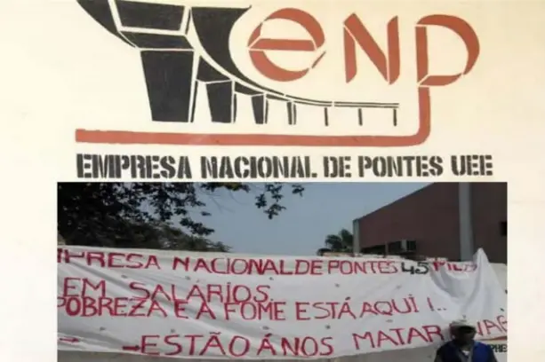  ??  ?? TRABALHADO­RES DA EMPRESA NACIONAL DE PONTES (ENP) DE ANGOLA