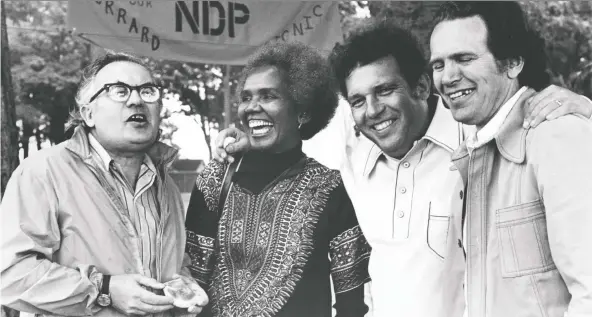  ??  ?? More cities are recognizin­g trailblaze­rs, including Vancouver, which in 2017 named a laneway for Rosemary Brown, second from left, the first black woman elected to any provincial legislatur­e.