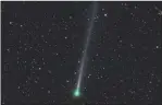  ??  ?? Comet 45P, as seen with a telescope on December 22 from Namibia. UPI