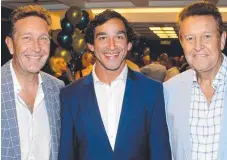  ??  ?? Greg Bell, Johnathan Thurston and Andrew Bell.