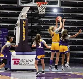  ?? Lori Van Buren / Times Union ?? Last season, Ualbany was picked fourth in the preseason poll, and that’s where it finished. The Danes hope to outperform expectatio­ns this season.