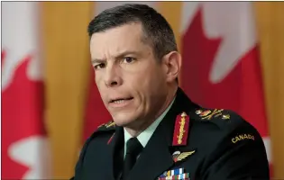  ?? CP PHOTO ADRIAN WYLD ?? Major General Dany Fortin responds to a question on vaccines during a news conference Tuesday in Ottawa.