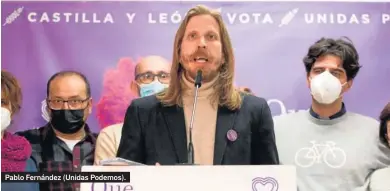  ?? R. GARCÍA / EFE ?? Pablo Fernández (Unidas Podemos).