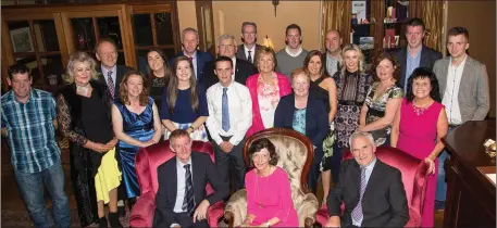  ??  ?? Family, friends and fellow teachers and board of management gathered at Ballygarry House Hotel & Spa,Tralee on friday evening to mark Anne Nash retirement from Knockaclar­ig NS on Friday after 38 1/2 years (Anne is seated centre)