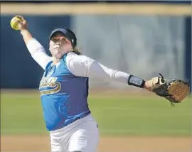  ?? Katie Meyers ?? UCLA PITCHER Rachel Garcia, the Pac-12 Conference freshman of the year, has an ERA of 1.84. She also is batting .331 as a middle-of-the-order slugger.