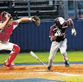  ?? Pin Lim / For the Chronicle ?? Clear Creek’s Satchel McIlroy has been solid at the plate this season.