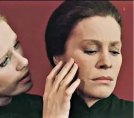  ??  ?? Foto 1. Saraband (Erland Josephson e Liv Ullmann).Foto 2. Cenas da Vida Conjugal (Erland Josephson e Liv Ullmann).Foto 3. Lágrimas e Suspiros(Liv Ullmann e Ingrid Thulin).3