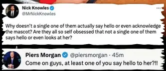  ?? ?? FOUL PLAY TV presenters Nick Knowles and Piers Morgan kick out at stars on Twitter