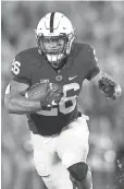  ?? RICH BARNES, USA TODAY SPORTS ?? Penn State running back Saquon Barkley has 11 TDs total.