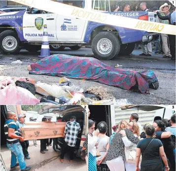  ?? FOTOS: ANÍBAL VÁSQUEZ /MARVIN SALGADO ?? (1) El comerciant­e quedó tendido cerca del primer portón para acceder al mercado Zonal Belén. (2 y 3) Envueltos en llanto, familiares retiraron el cuerpo de la víctima de la morgue judicial.