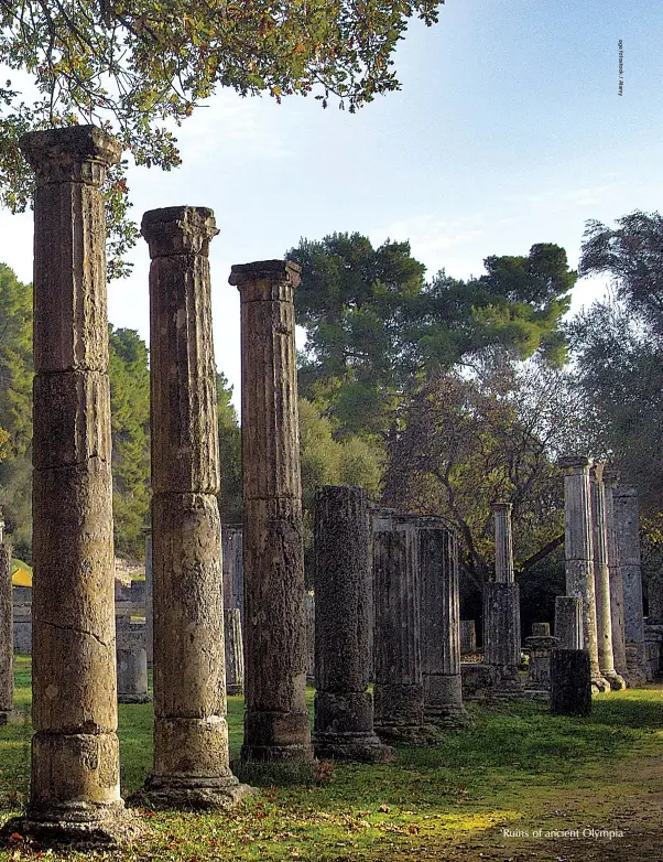  ??  ?? Ruins of ancient Olympia