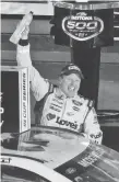  ?? MARK J. REBILAS/USA TODAY SPORTS ?? Michael McDowell kicked off the 2021 Cup Series season by winning the Daytona 500.