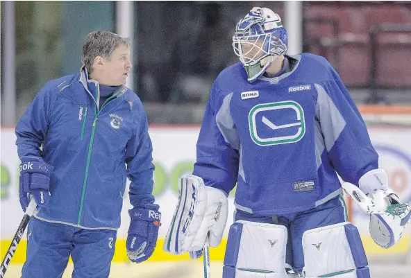  ?? WARD PERRIN ?? After seven years with Vancouver, goalie coach Rollie Melanson has left for New Jersey, where he’ll be reunited with Cory Schneider.