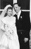  ?? PROVIDED ?? Patricia and William Marvin on their wedding day in 1949.