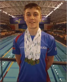  ??  ?? Ronan Kilcoyne with his 6 golds and 1 bronze.