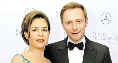  ?? DPA-BILD: PEDERSEN ?? Christian Lindner und Dagmar Rosenfeld haben sich nach sieben Jahren Ehe getrennt.