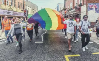  ??  ?? The Sunderland Pride parade last year.