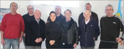  ??  ?? Tutor Finola Brady with members of Greystones Men’s Shed.