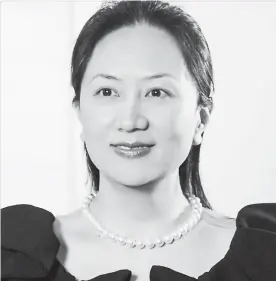  ?? MFC/ROPI TNS ?? Huawei finance chief Meng Wanzhou was arrested in Canada at the request of the U.S.The incident is worsening already strained relations between the U.S. and China.