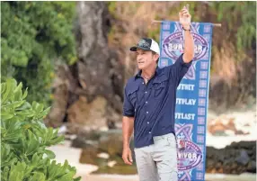  ?? ROBERT VOETS/CBS ?? “Survivor” host Jeff Probst oversees the CBS reality show’s first all-champions edition.