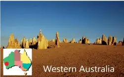  ?? © Tourism Western Australia ?? Above: The Pinnacles, Nambung National Park, Coral Coast, Western Australia