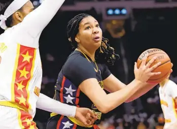  ?? MICHAEL HICKEY GETTY IMAGES ?? LJCD’S Breya Cunningham played for the West team in the girls Mcdonald’s All-american Game in March.