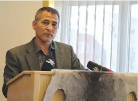  ?? STEVE DUCHARME/NUNATSIAQ NEWS ?? Nunavut MP Hunter Tootoo returned to work Wednesday, hosting an open house at his office.