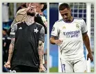  ?? ?? JOY AND PAIN Sheriff’s Dimitrios Kolovos and Real Madrid’s Eden Hazard