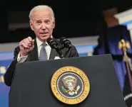  ?? Kevin Dietsch/Getty Images ?? President Joe Biden has little to do with easing inflation, but neither has he messed up the economy.