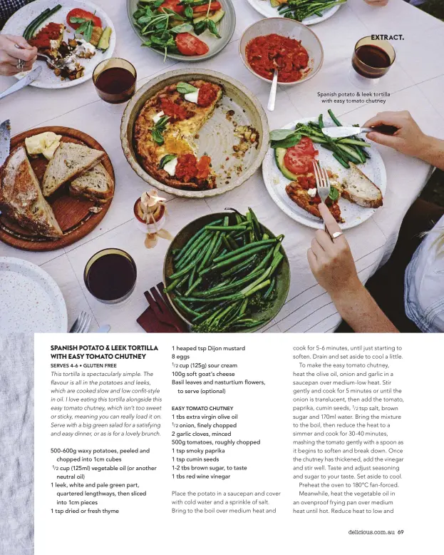 SPANISH POTATO & LEEK TORTILLA WITH EASY TOMATO CHUTNEY PressReader