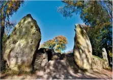  ??  ?? Below: Wayland’s Smithy, a Neolithic long barrow just outside Ashbury in Oxfordshir­e.