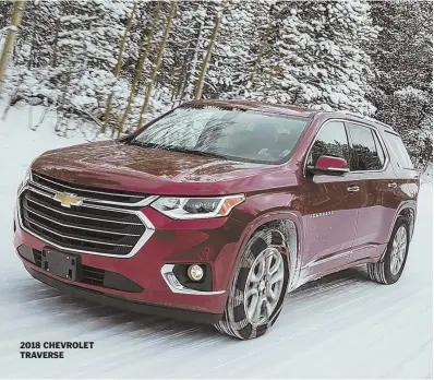  ??  ?? 2018 CHEVROLET TRAVERSE