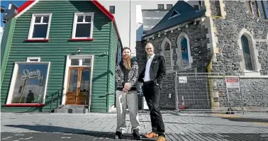  ?? ALDEN WILLIAMS/STUFF ?? Cookie Time founder Michael Mayell, right, has teamed up with former Dunedin cannabis museum curator Abe Gray to create a cannabis institute in two heritage-listed Christchur­ch buildings.