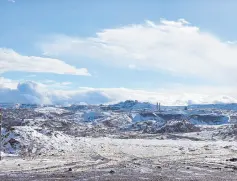  ?? ?? l La séptima tormenta invernal también causó la caída de nieve en la región de Cananea y Naco.